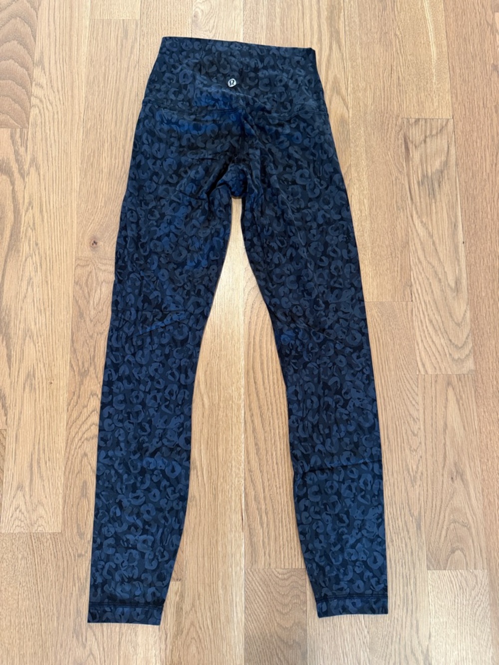 lululemon Black and Gray Leopard-Print Align Leggings